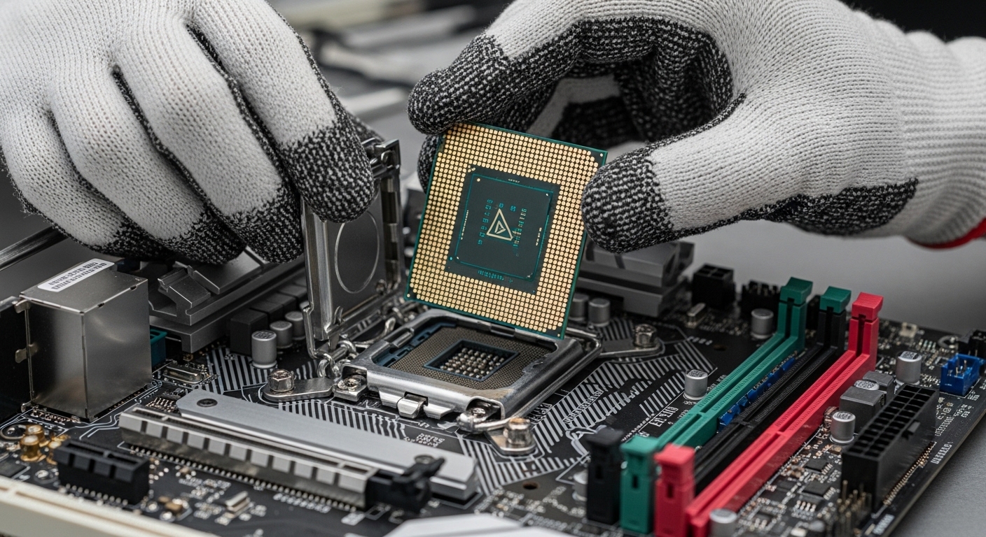 Installing CPU on motherboard